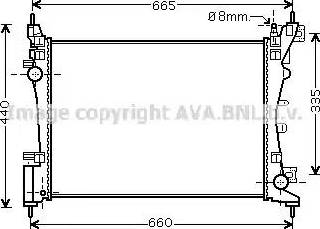 Ava Quality Cooling CN 2261 - Радиатор, охлаждение двигателя autospares.lv