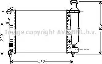 Ava Quality Cooling CN 2206 - Радиатор, охлаждение двигателя autospares.lv