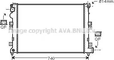 Ava Quality Cooling CN 2208 - Радиатор, охлаждение двигателя autospares.lv