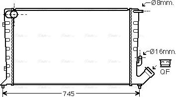 Ava Quality Cooling CN 2211 - Радиатор, охлаждение двигателя autospares.lv