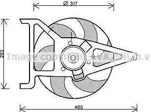 Ava Quality Cooling CN 7544 - Вентилятор, охлаждение двигателя autospares.lv