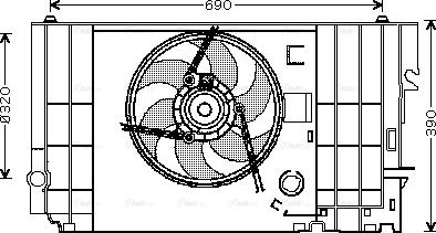 Ava Quality Cooling CN 7546 - Вентилятор, охлаждение двигателя autospares.lv