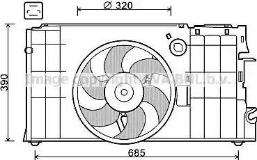 Ava Quality Cooling CN 7548 - Вентилятор, охлаждение двигателя autospares.lv