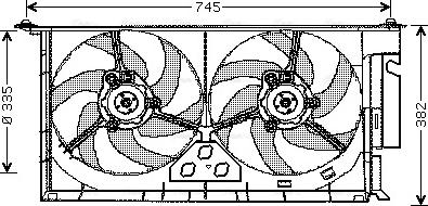 Ava Quality Cooling PE 7538 - Вентилятор, охлаждение двигателя autospares.lv