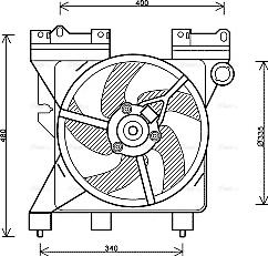 Ava Quality Cooling CN 7547 - Вентилятор, охлаждение двигателя autospares.lv