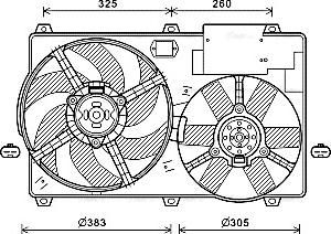 Ava Quality Cooling CN7554 - Вентилятор, охлаждение двигателя autospares.lv