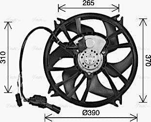 Ava Quality Cooling CN7556 - Вентилятор, охлаждение двигателя autospares.lv