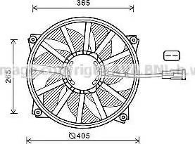 Ava Quality Cooling CN7552 - Вентилятор, охлаждение двигателя autospares.lv