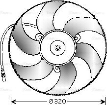 Ava Quality Cooling CN 7519 - Вентилятор, охлаждение двигателя autospares.lv