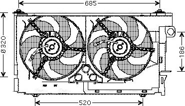 Ava Quality Cooling CN 7516 - Вентилятор, охлаждение двигателя autospares.lv