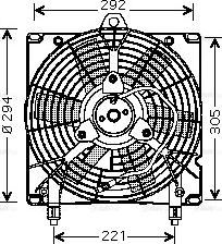 Ava Quality Cooling CN 7517 - Вентилятор, охлаждение двигателя autospares.lv