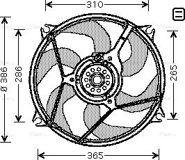 Ava Quality Cooling CN 7530 - Вентилятор, охлаждение двигателя autospares.lv