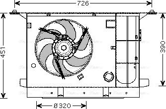 Ava Quality Cooling CN 7537 - Вентилятор, охлаждение двигателя autospares.lv