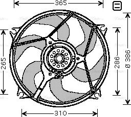 Ava Quality Cooling CN 7529 - Вентилятор, охлаждение двигателя autospares.lv