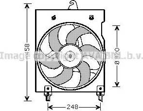 Ava Quality Cooling CN 7524 - Вентилятор, охлаждение двигателя autospares.lv