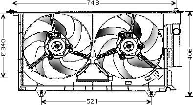 Ava Quality Cooling CN 7525 - Вентилятор, охлаждение двигателя autospares.lv