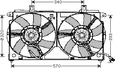 Ava Quality Cooling CN 7523 - Вентилятор, охлаждение двигателя autospares.lv