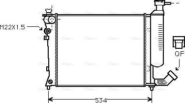 Ava Quality Cooling CNA2059 - Радиатор, охлаждение двигателя autospares.lv