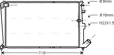 Ava Quality Cooling CNA2010 - Радиатор, охлаждение двигателя autospares.lv