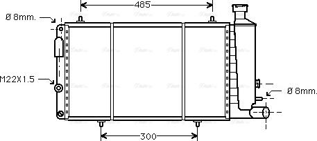 Ava Quality Cooling CNA2033 - Радиатор, охлаждение двигателя autospares.lv