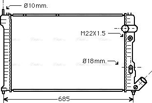 Ava Quality Cooling CNA2071 - Радиатор, охлаждение двигателя autospares.lv