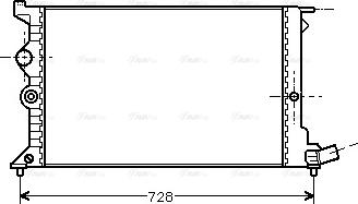 Ava Quality Cooling CNA2072 - Радиатор, охлаждение двигателя autospares.lv