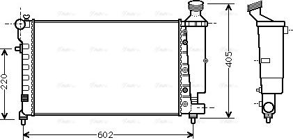 Ava Quality Cooling CNA2196 - Радиатор, охлаждение двигателя autospares.lv