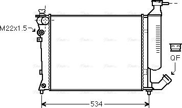 Ava Quality Cooling CNA2154 - Радиатор, охлаждение двигателя autospares.lv