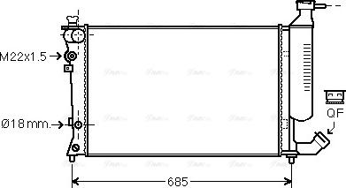 Ava Quality Cooling CNA2156 - Радиатор, охлаждение двигателя autospares.lv