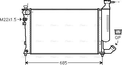 Ava Quality Cooling CNA2157 - Радиатор, охлаждение двигателя autospares.lv