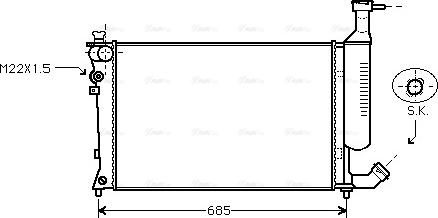 Ava Quality Cooling CNA2168 - Радиатор, охлаждение двигателя autospares.lv