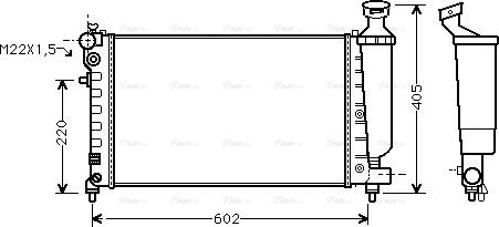 Ava Quality Cooling CNA2119 - Радиатор, охлаждение двигателя autospares.lv