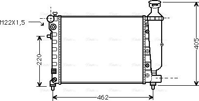 Ava Quality Cooling CNA2115 - Радиатор, охлаждение двигателя autospares.lv