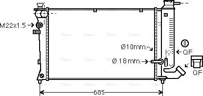 Ava Quality Cooling CNA2111 - Радиатор, охлаждение двигателя autospares.lv