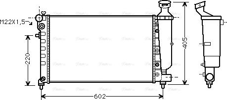 Ava Quality Cooling CNA2118 - Радиатор, охлаждение двигателя autospares.lv