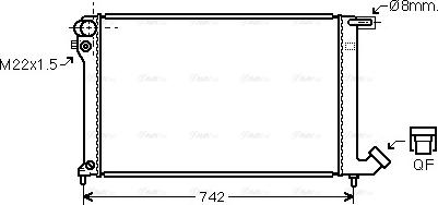 Ava Quality Cooling CNA2137 - Радиатор, охлаждение двигателя autospares.lv