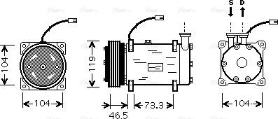 Ava Quality Cooling CNAK030 - Компрессор кондиционера autospares.lv