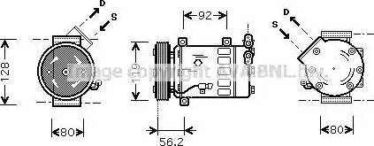 Ava Quality Cooling CNAK061 - Компрессор кондиционера autospares.lv