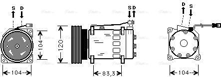 Ava Quality Cooling CNAK175 - Компрессор кондиционера autospares.lv