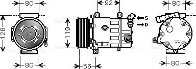 Ava Quality Cooling CNAK255 - Компрессор кондиционера autospares.lv
