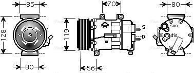 Ava Quality Cooling CNAK250 - Компрессор кондиционера autospares.lv