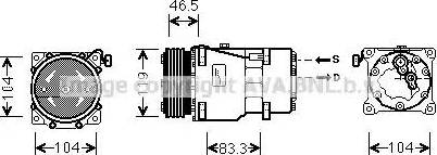 Ava Quality Cooling CN K201 - Компрессор кондиционера autospares.lv