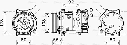 Ava Quality Cooling CNK282 - Компрессор кондиционера autospares.lv