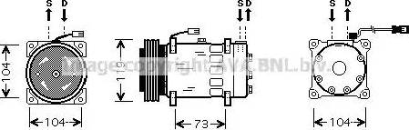 Ava Quality Cooling CN K180 - Компрессор кондиционера autospares.lv