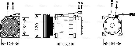 Ava Quality Cooling CN K175 - Компрессор кондиционера autospares.lv