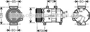 Ava Quality Cooling CN K250 - Компрессор кондиционера autospares.lv