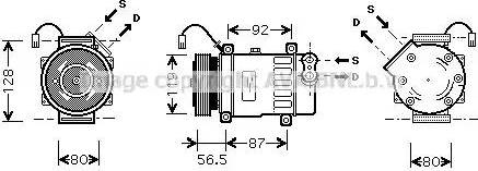 Ava Quality Cooling CN K207 - Компрессор кондиционера autospares.lv