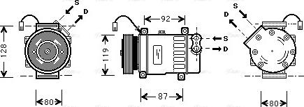 Ava Quality Cooling CN K217 - Компрессор кондиционера autospares.lv