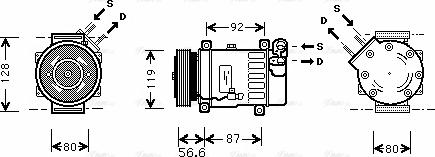 Ava Quality Cooling CN K238 - Компрессор кондиционера autospares.lv