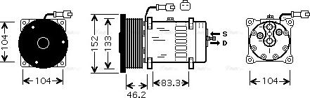 Ava Quality Cooling CPAK004 - Компрессор кондиционера autospares.lv